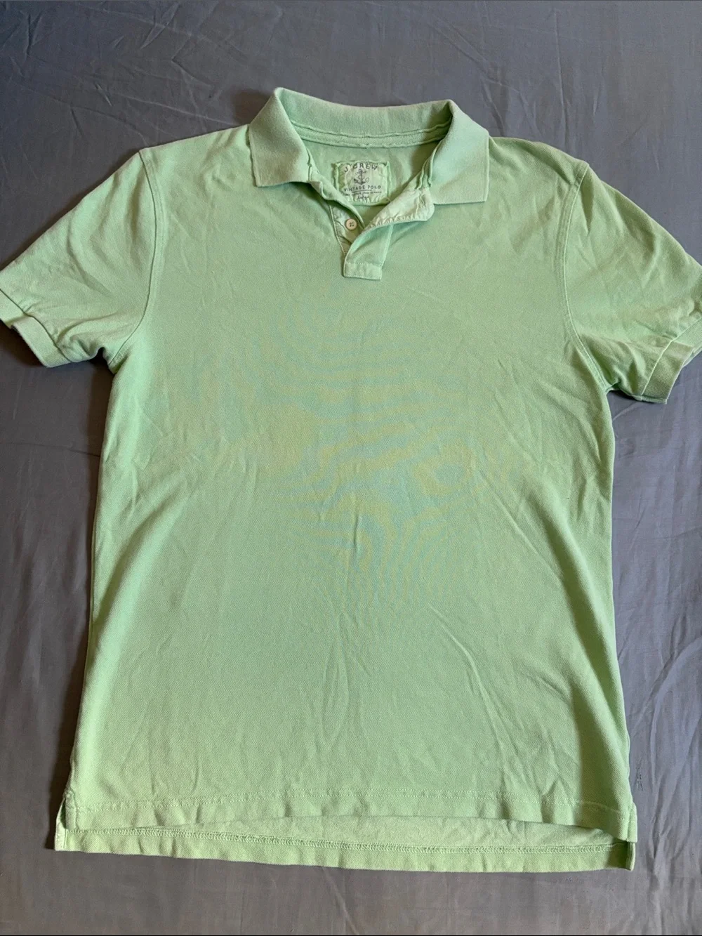 J. Crew Men's Mint Green Vintage Polo Shirt